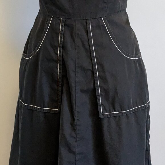 Vintage Handmade 1950s Sleeveless A-Line Sailor Inspired Dress XS - Picture 6 of 12